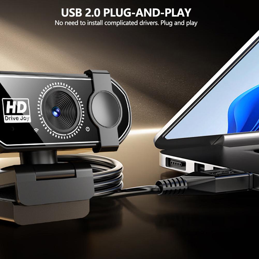 USB Plug & Play 1080P/2K/4K HD Webcam for Laptop & Desktop Auto-Focus Streaming Camera for Online Classes/Live Video