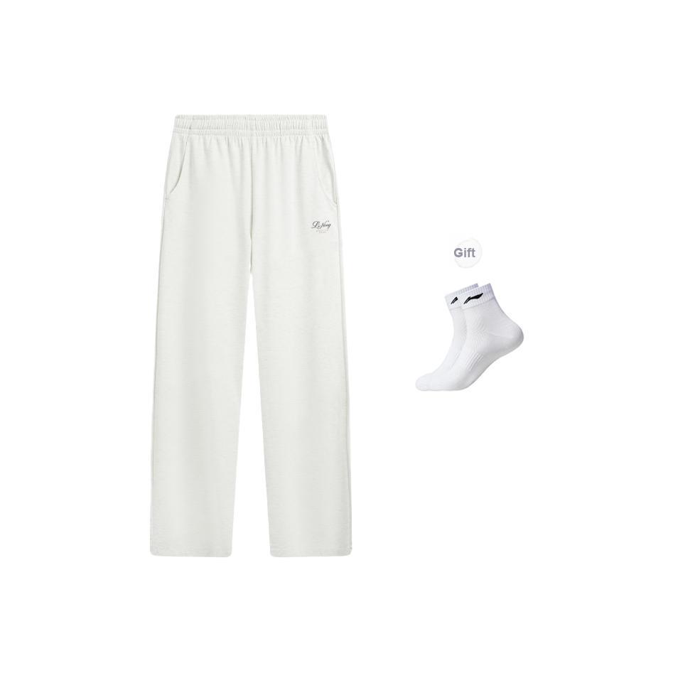 Li Ning Sports Lifestyle Serie Logo Geborduurd Letter Trainingsbroek Dames onderkleding AKLW238-1