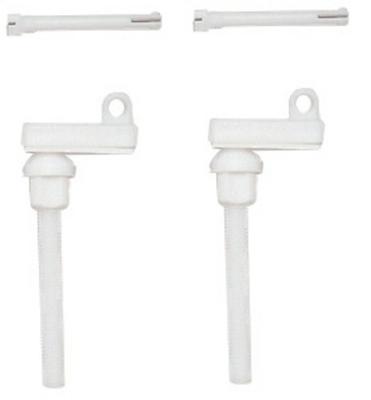 SANEI Toilet Seat Fixture Repair Bolt Set Long Type White 2 Pieces PW902-33