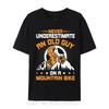 Never Underestimate An Old Guy On Mountain Bike Cycling New Design Unisex Tshirts Custom Tees Cotton Oversized Clothing Streetwear