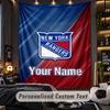 TapestryNew York Rangers Custom Name Text Personalized Wall Hanging Tapestry Home Wall Decor