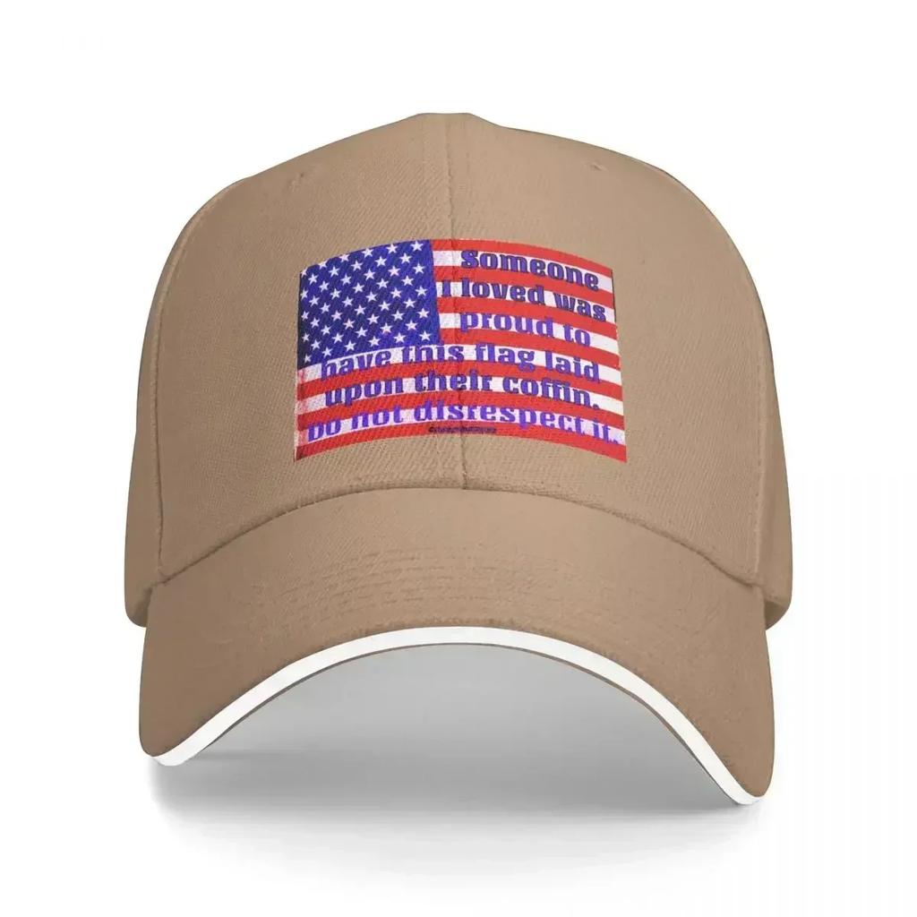 Memorial To Loved One USA Flag Baseball Cap Hat Luxury Brand Golf Wear Cosplay Designer Unisex Womens