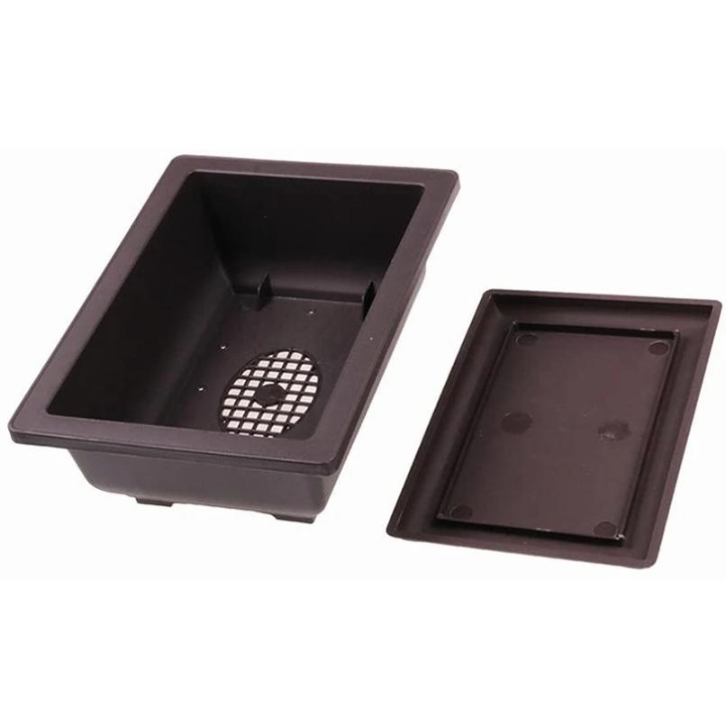 Macetas Rectangulares de Plástico para Plantas de Bonsái Cuadradas para Flores Balcón Jardín Patio Paisajismo Bandejas para Macetas de Bonsái Decoración del Hogar
