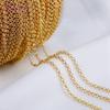 4 Sizes 14K Gold Plated Round Link Chain,Brass Metal O Style Necklace Chains For Women Jewelry Making Findings