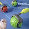 Interactive Cat Toy With Rope Automatic Teaser Cat Ball Rechargeable Smart Pet Electric Toy Dog Cat Training Imitate Mouse