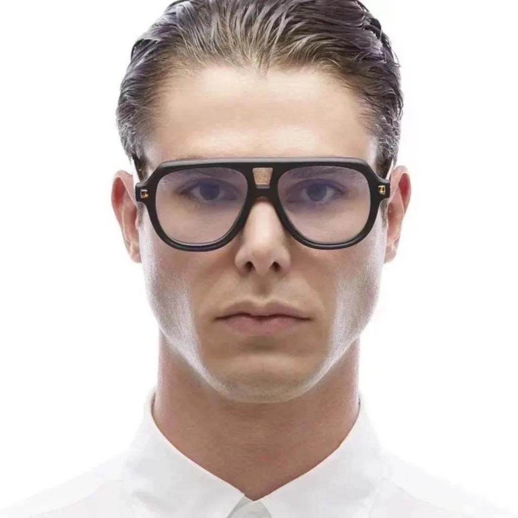 Popular Vintage Brand Designer Double Bridge Pilot Sunglasses Women For Men Sun Glasses Punk Luxury Big Frame Shades UV400