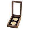 1pc Wood Medal Storage  Boxes Visible Window Commemorative Coin Display Case with Black Velvet Inside Rectangle 11.45x7x2.85cm