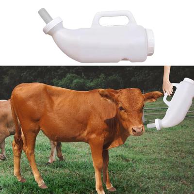 Kälber Saugflasche Fütterung Milchbecher 2L Wasserspender mit Sauger für Hunde Rinder