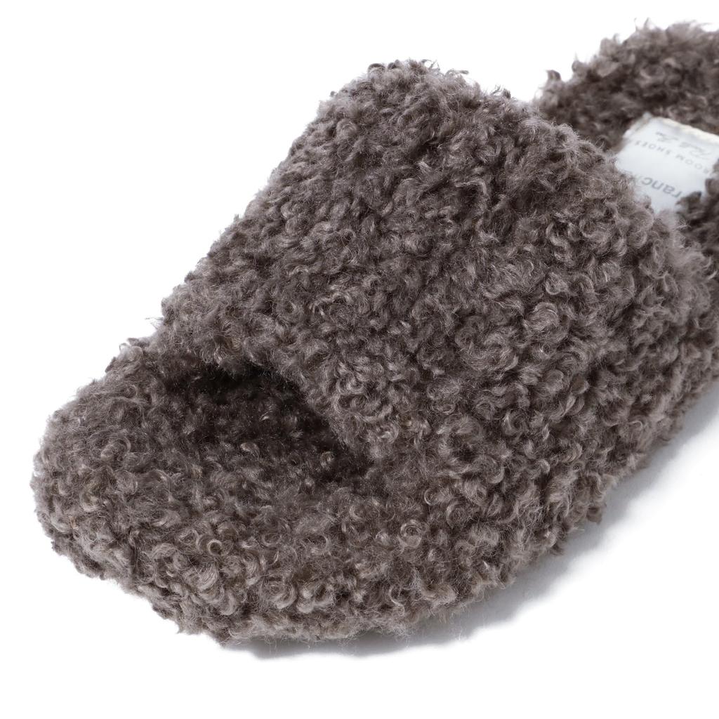 Francfranc Poodle Boa Room Dark Brown Shoes,