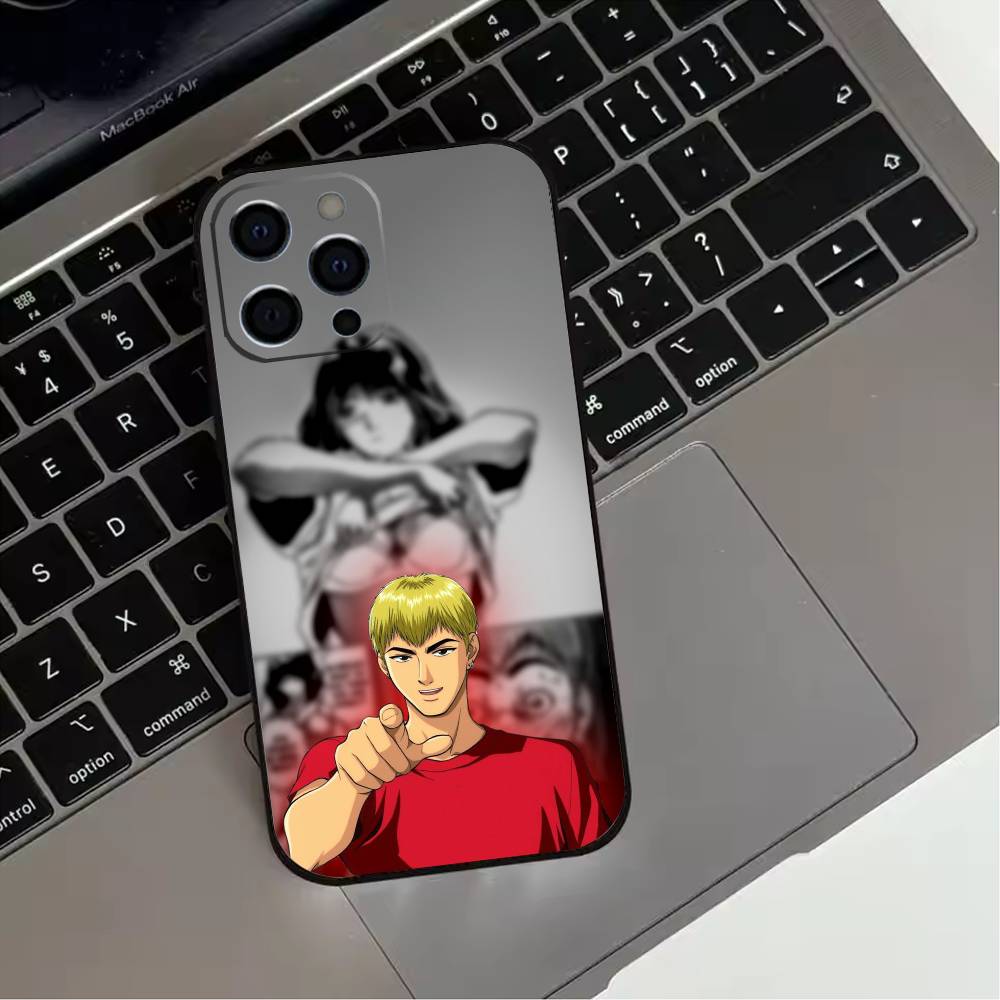GTO G-Great T-Teacher O-Onizuka  Phone Case For iPhone 17,16,15,14,13,12,11 Plus,Pro Max,XS,Soft Silicone Black Cover