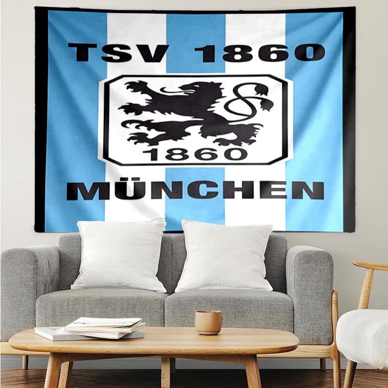 1860 Lion Emblem Tapestry, Unique Design Tapestry, Suitable for Bedroom,Livingroom, Playroom,Heartwarming Fan Holiday Gifts