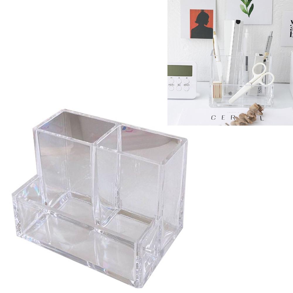 

Space Saving Acrylic Pen Holder Clear Transparent Pen Holder Pencil Organizer Countertop Desk