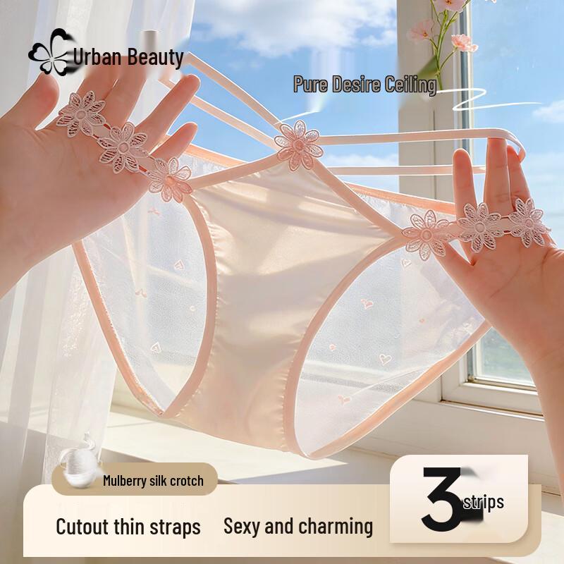 

Urban Beauty Women s Lace Briefs 3-Pack M