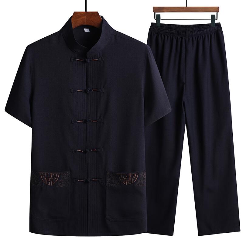 Men's Chinese Style Short-Sleeved Tang Suit