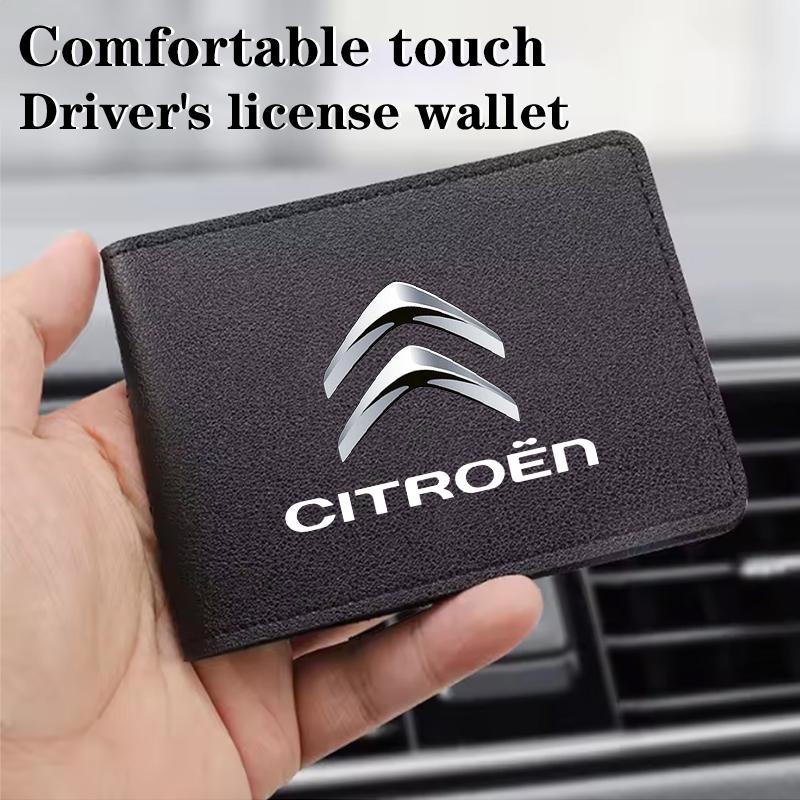 Portefeuille Portefeuille Ultra Fin pour Permis de Conduire Auto Étui Porte-Cartes Pour Citroen C3 C4 X7 Xsara Picasso Crosser C-ELYSEE JUMPY NEMO