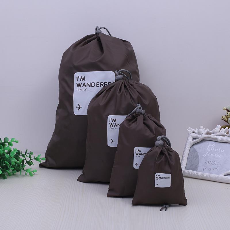 Drawstring Travel Bag Set - 4-Piece Underwear Organizer