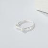 S925 Sterling Silver Gold Bow Ring for Women - Japanese & Korean Style, Sweet, Brushed Design, Elegant & Simple Jewelry