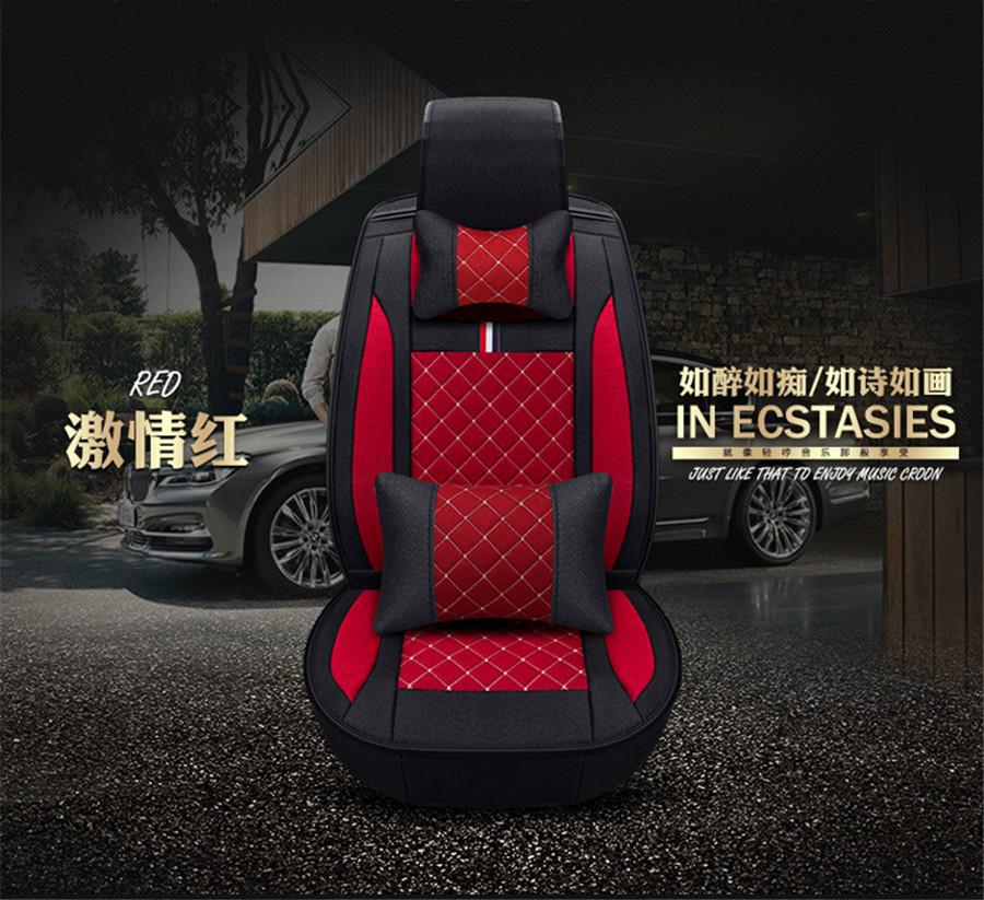 Car Seat Cushions Front+Rear Cushion 5-Seats Breathable Comfortable