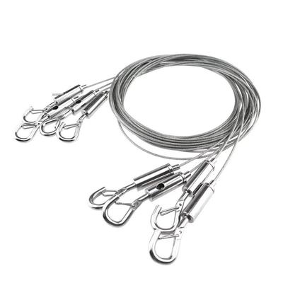New Stainless Steel Wire Rope Adjustable Automatic Retractable Fastening Suspension Lanyard