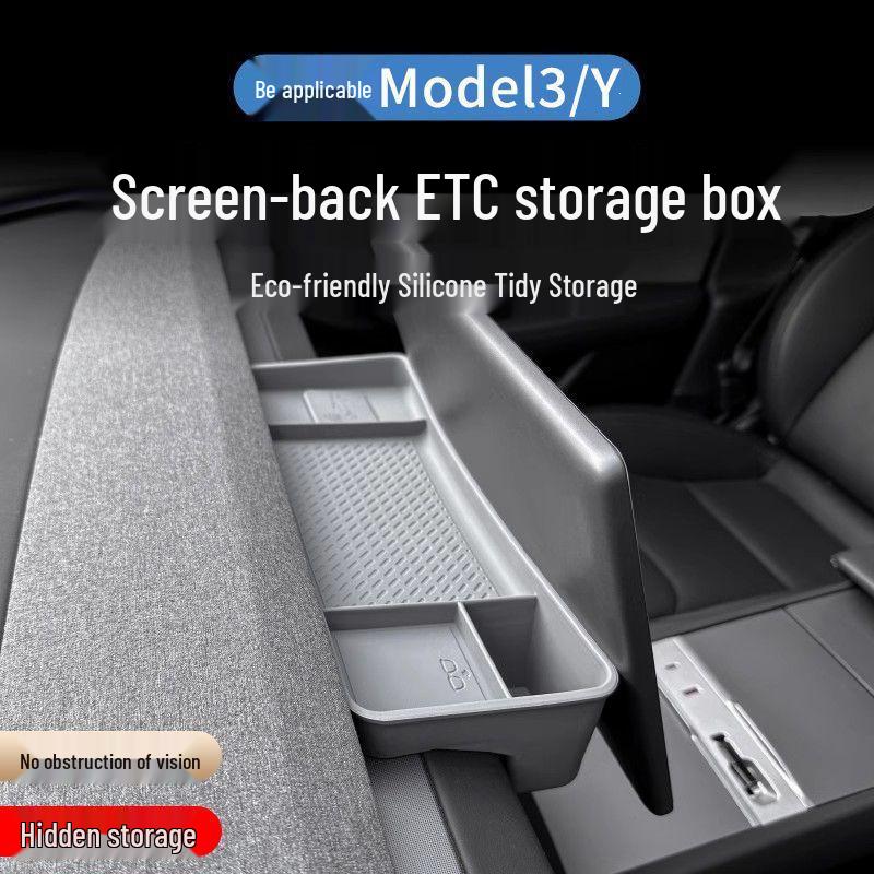 Tesla Model Y 3 Refreshed Central Screen Rear Organizer & Tissue Box Tray