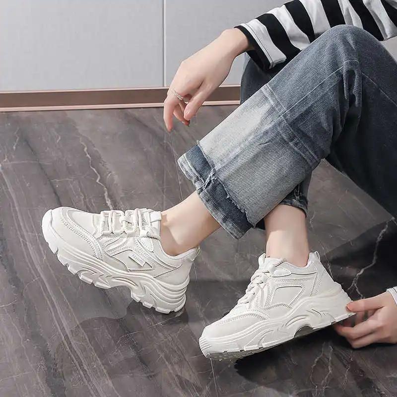 Tied Cream Woman Spring Shoes Size 34 Woven Luxury Shoes Sneakers Luxury Famous Brand Sports Athletics Leading Topanky