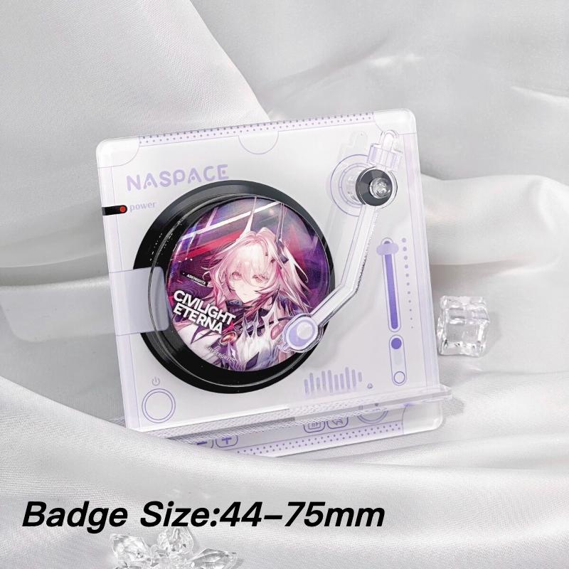 

Вращающийся CD-диск Акриловые значки-украшения для аниме-персонажа 65 мм Значок-пин Дисплей Защитный чехол Креативные фигурки 2025 фиолетовый