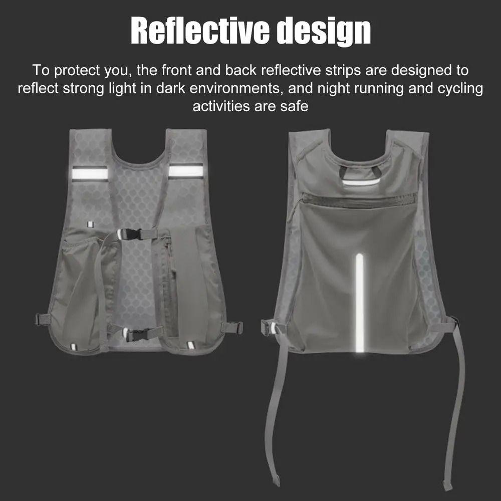 Outdoor Cycling Breathable Vest, Running Water Bottle Storage Backpack, Men's Lightweight Reflective Vest, Marathon Sports Vest