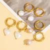Baroque Pearl Titanium Steel 18K Ear Cuffs - Stylish, Durable, Won’t Fade