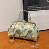 Exquisite Chinses Style Gold Frame Chains Shoulder and Crossbody Bags Sense of Luxury Crane Pattern Women‘s Handbags 2024 New