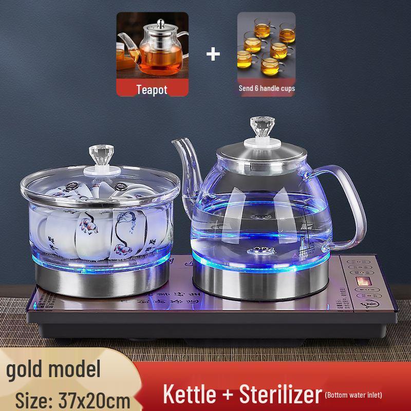 Fully Automatic Tea Set: Integrated Teapot, Water Filling, & Kettle for Home Use