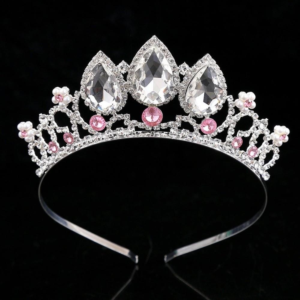 Pearl Headband Bridal Wedding Crown Sparkly Rhinestone Bride Wedding Tiaras Birthday