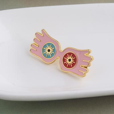 Wizard Harri Luna Lovegood The Quibbler Magazine Potter Pink Brooch Pin Badge