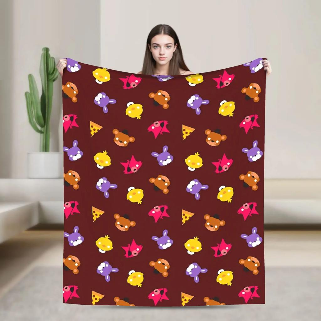FNAFS at Freddys Flannel Blanket  Soft Warm Throw for Couch Chair Bed  Cozy Decorative Plush Sofa Cover Blanket