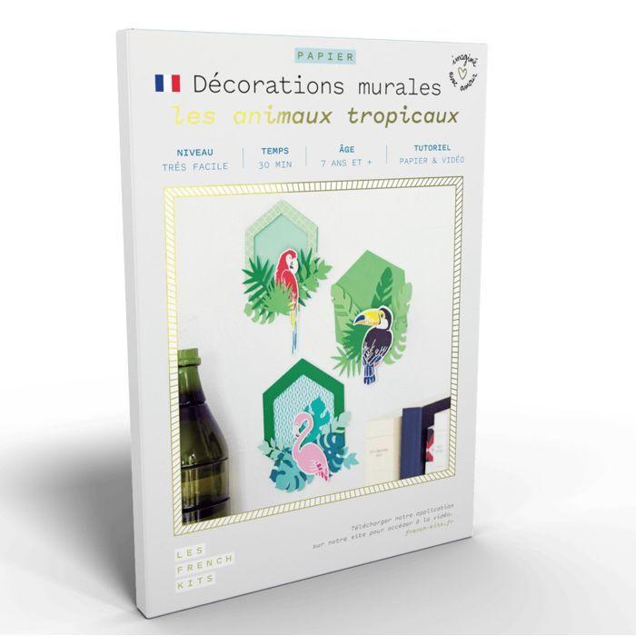 Kits de loisirs créatifs - French Kits - Les animaux tropicaux - 27 pièces - Dès 7 ans - Très facile