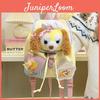 Pu Girls Cute Dog Plush Backpack With Storage For School And Daily Use