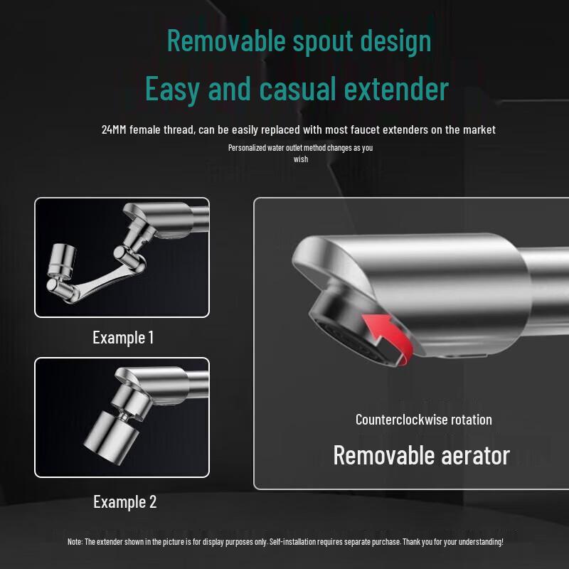 304 Stainless Steel Hot & Cold Swivel Basin Faucet