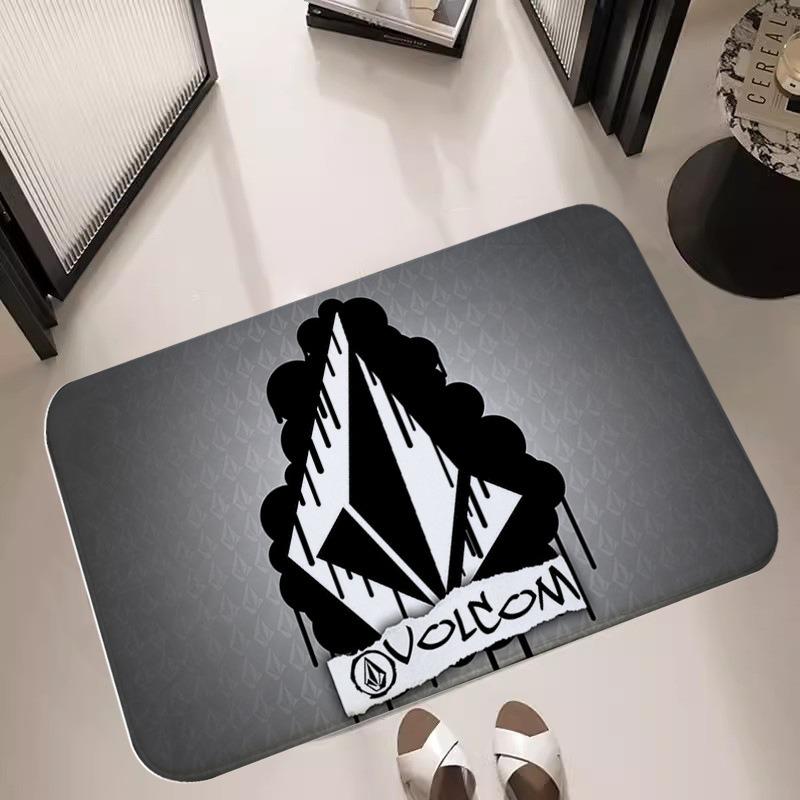 Street Art Graffiti Carpet Urban Trendy Abstract Geometric Logo Newspaper Clipping Home Decoration Rug Welcome Nonslip Floor Mat