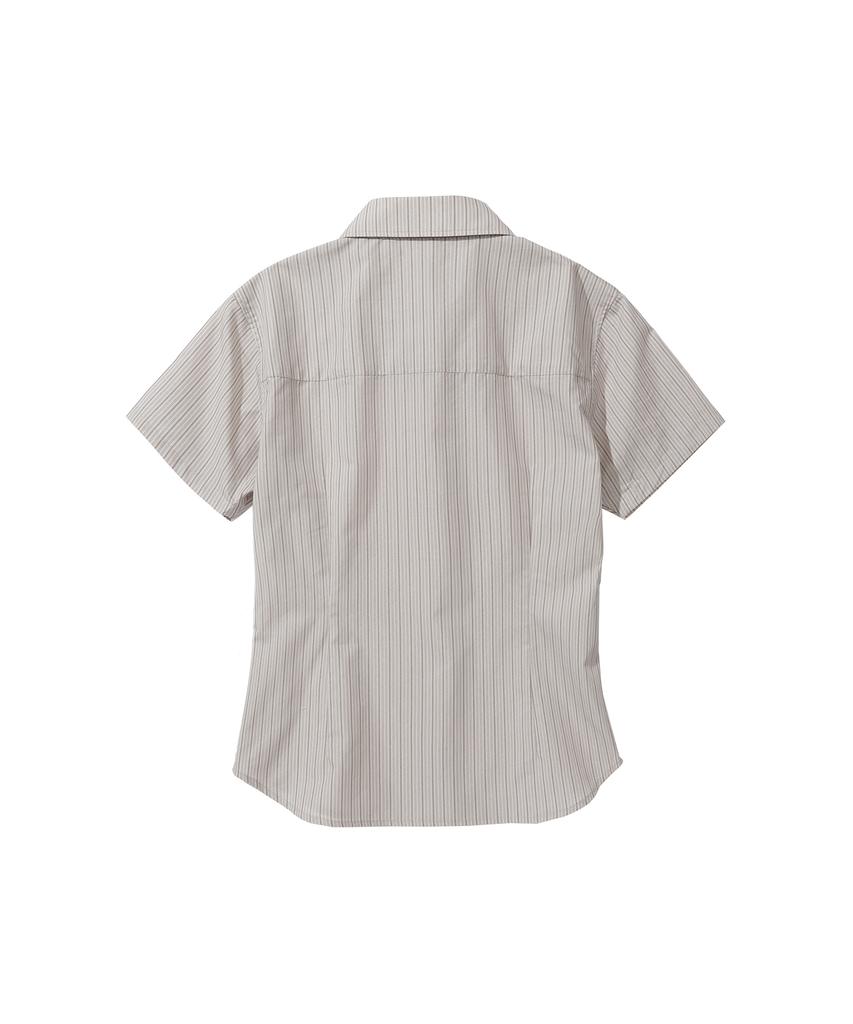 Sekeonmonollogeu W. Stripe Slim Half Shirt [Beige]_Sewsh001Beige