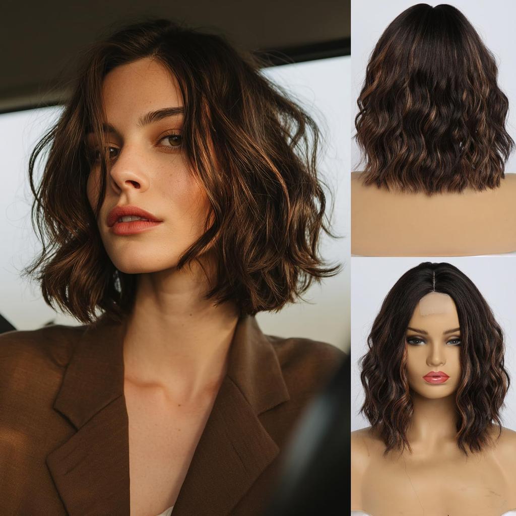 European American Wig Popular Full Head Hairstyle Wavy Roll Heat-resistant Fiber High Temperature Silk Women