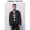 UR Men's Retro Color-Block Lapel Padded Jacket