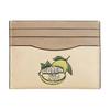 Slim ID Card Case With Brand Logo Lemon Pattern Exquisite Pebble Leather Unisex Card Case Moonlight CAT71-SVZ3