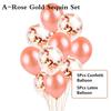 10/14/20pcs Rose Gold Party Confetti Sequin Balloon Accessories Heart Ballons