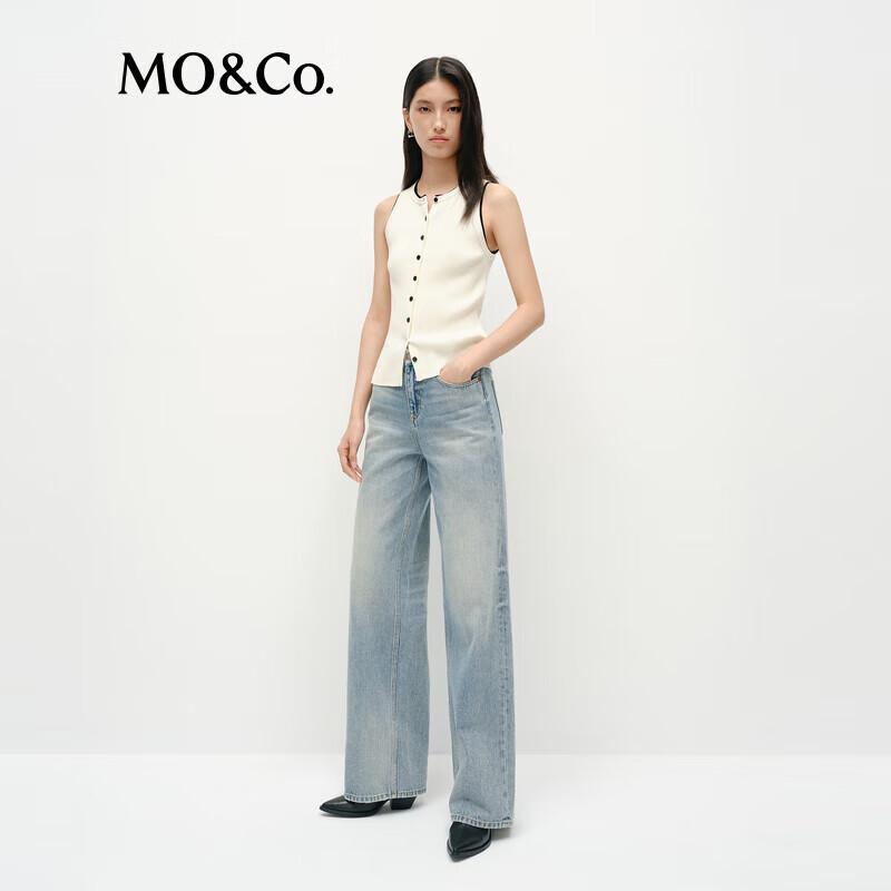 MO&Co. Tencel Blend Slim Fit Knit Vest