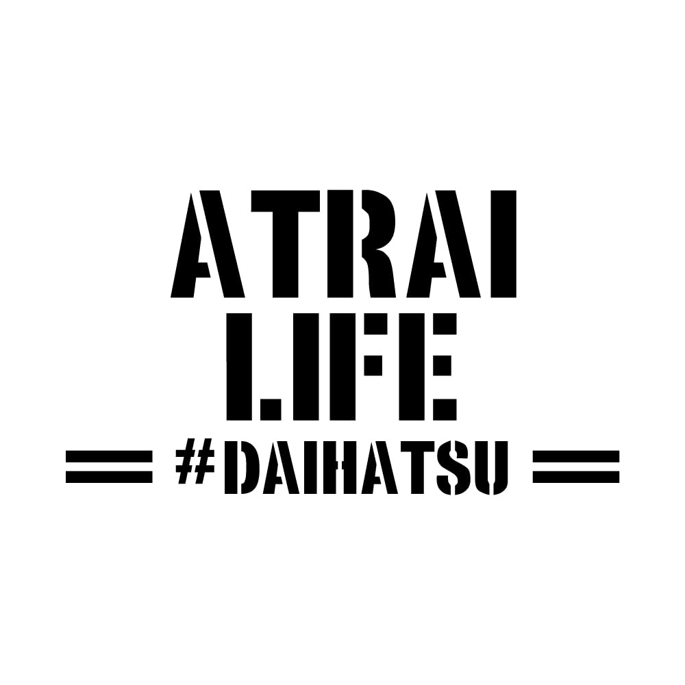 

[KAIMIRU STORE] DAIHATSU ATRAI ATRAI Light Van Car Emblem Cut Letter Sticker Stencil (k_966 Black ATRAI) чёрный