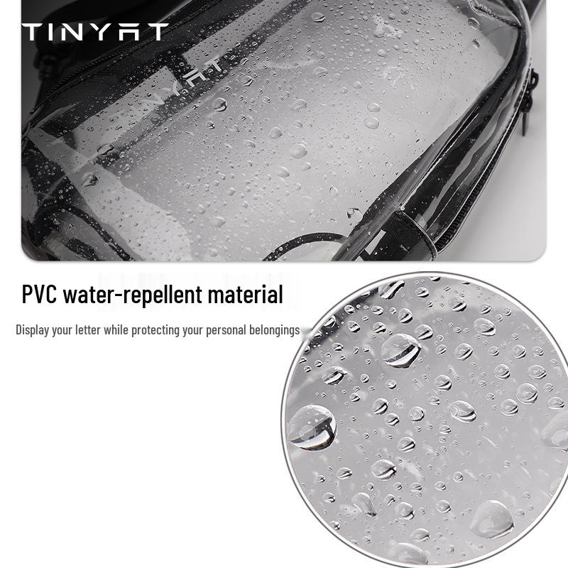 PVC Transparent Waterproof Chest Bag with USB Charging
