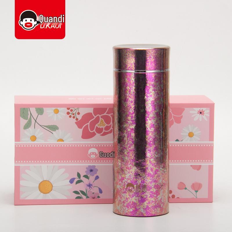 Kuangdi Vacuum Insulated Double-Layer Titanium Cup, Business Couple's Gift with Printing