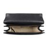 Tory Burch Britten Minimalist Fashion Hollow Double T Logo Flap Adjustable Metal Chain Leather Crossbody Shoulder Bag Women bags Black 140987-001