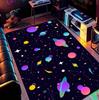 Galaxy Starry Night Rocket Carpet Playroom Floor Mat Kids Bedroom Decor Non Slip Rug Audio-Visual Room Floor Mat Door Mat