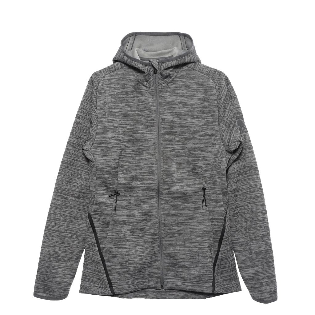 Adidas Clima Heat Comfortable Solid Color Hooded Zip Long Sleeve Jacket Men Jacket Gray DM4378