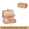 Portable Travel Girl Jewelry Storage Box, Necklace, Ring and Earring Storage Box, Double-layer Home Accessory Box, Jewelry Box